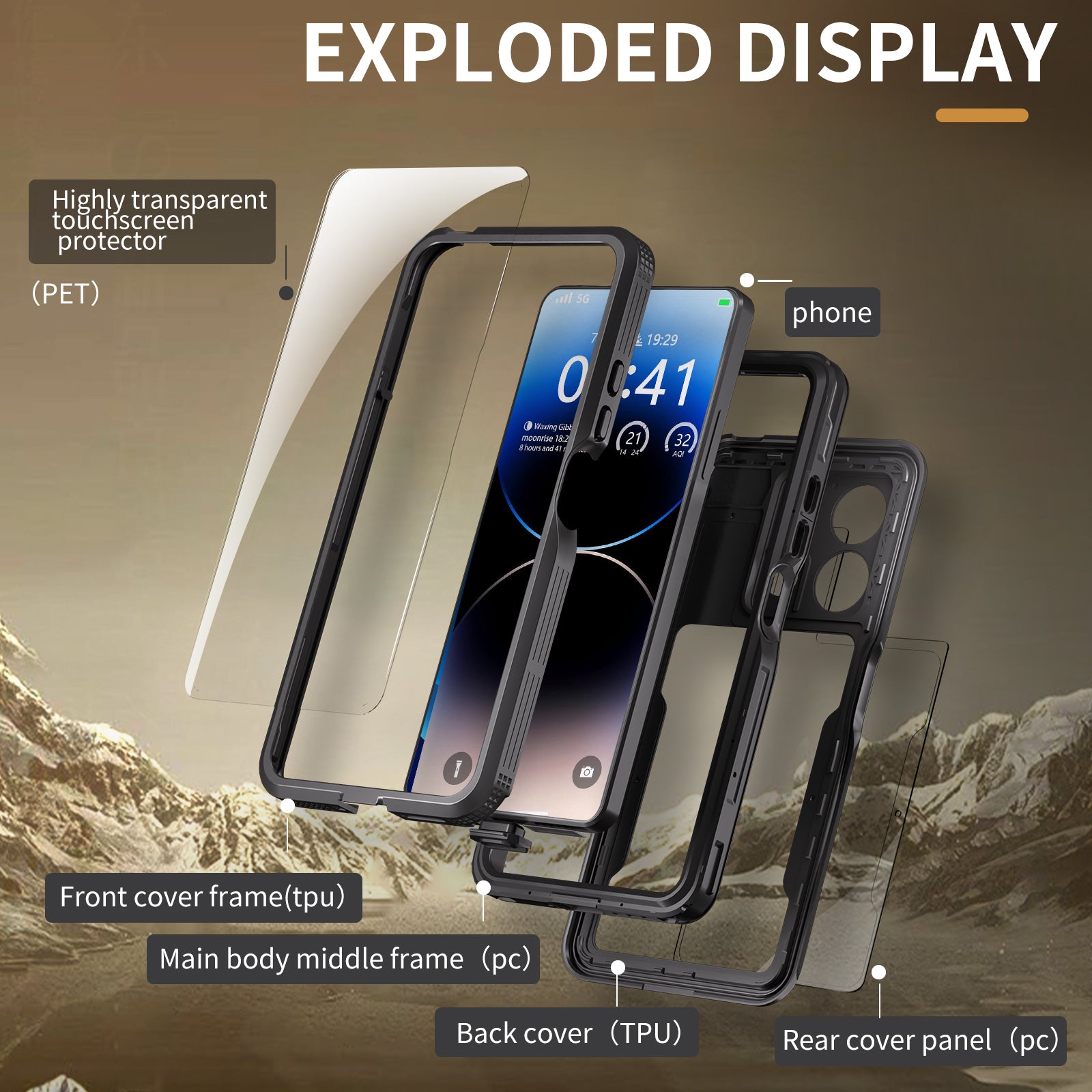 REDPEPPER A Series IP68 Waterproof Case for Xiaomi Redmi Note 13 Pro 5G Screen Protector Underwater Phone Shell REDPEPPER A Series IP68 Waterproof Case for Xiaomi Redmi Note 13 Pro 5G Screen Protector Underwater Phone Shell